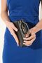 Women's Evening Dress Bag with Black Fabric Handle and Chain Strap