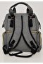 Baby Care Bag Organizer Functional Luxury Mother Baby Care Backpack Gray - 4