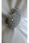 Women's Silver Heart Ring Evening Dress Bag with Handle