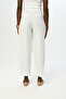 Women Regular White Color Waist Button Detail Pants - 3