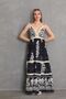 Women's Floral Patterned Thin Strap Knitted Detailed Summer Dress - 6