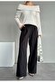 Women's Open Shoulder Fold Madonna Collar Sweater - 4