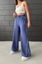 Women's Indigo Two Thread Elastic Waist Loose Wide Leg Sweatpants - 7