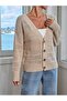 سترة قصيرة كبيرة الحجم بأزرار حجرية من Dier Moda - 8