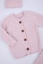 100% Thick Knitwear Girl Boy Baby Kids Winter Beret Bottom Top Wool 3-Piece Set 5800 - 2