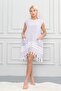 Pamulu Peshtemal Beach Dress, Hand Embroidered Special Design, Thin Fabric - Light Lilac - 2