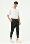 Men's Zippered Leg and Back Pocket Sweatpants 854 Black - 2