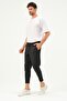 Men's Straight Leg Waist Detail Sweatpants 855 Black - 4