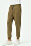 Men's Cuffed Leg Sweatpants with Side Pockets 851 Khaki - 6