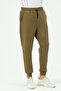 Men's Cuffed Leg Sweatpants with Side Pockets 851 Khaki - 7