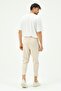 Men's Straight Leg Sweatpants with Back Pocket 783 Stone - 4