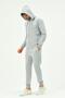 Men's Hooded, Zippered Front and Cuffed Leg Tracksuit 8702 Gray - 7