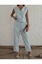 Cross Detailed Vest, Pants, Top and Bottom Women's Set - 2