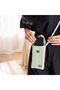 Aqua Green Classic Hand Tasseled Cell Phone Bag - Aqua Green Hand-Knitted Mini Crossbody Bag - 4