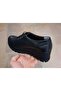 Women's Genuine Leather Orthopedic Platform Wedge Sole Laced Black Shoes - 7