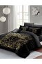 Double Duvet Cover Set Closely Woven Cotton Satin 3D Special Design Leopard Line