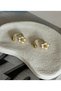 Imported White Enamel Flower Earrings - 3