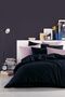 Plain Black %100 Cotton King Duvet Cover Set