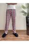 Men's Pocketless Elastic Waist Pajama Bottoms Sweatpants White Square