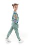 Girl's Flower Printed Trendy Tracksuit Set Cotton Seasonal Ak2505 - 5