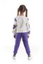 Girl's Heart Printed Trendy Tracksuit Set Cotton Seasonal Ak2504 - 9