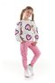 Heart Printed Trendy Girl's Tracksuit Set - Cotton Seasonal Ak2504 - 5