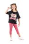 Kids Girls' Set Heart Printed Children's Tights Top and Bottom Set Trendy Cotton Ak2518 - 5
