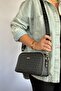 Medium Size Cotton Woven Strap Daily 5 Compartment Women's Shoulder Bag 4023 LIGHT DENIM -GZD-
