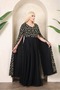 Women's Plus Size Maxi Length Evening Dress - 3