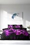 Cotton Satin Double Duvet Cover Set Special Woven 3Ddijital Purple Diamonds - 3