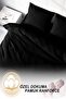Duvet Cover Set 100% Natural Cotton Double Black Lux Cotton Ranforce - 4