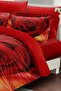 Valentine's Day Special Double Duvet Cover Set Cotton Satin Rose Love - 3