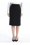 Women's Rubber Waist Plain Pencil Skirt - 3