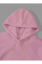 3 Thread Non-Printed Pink Kangaroo Pocket Hooded Sweatshirt Hoodie - 3