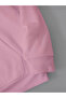 3 Thread Ying Yang Printed Pink Kangaroo Pocket Hooded Sweatshirt Hoodie - 4