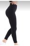 Women's High Waist Tightening Black Ribbed Tights