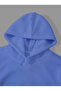 3 Thread Blue/Pink Unprinted Kangaroo Pocket K Hooded Women Men Sweatshirt Hoodie - 3