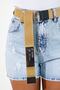 Blue Slouchy Shorts - Women's, Belted - 7