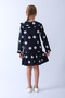 Girl's Daisy Patterned Long Sleeve Woven Dress - 5