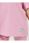 Patch Detail Rib Oversized T-Shirt & Shorts Set - 3