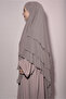 شال شيفون منقوش من Sufle Khimar المنك المفتوح - 3