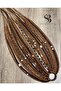 25-Piece African Knitted Buckle - Copper & Dark Brown