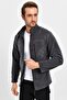 Men's Anthracite Plus Size Fleece Jacket - 4