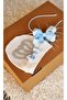 Blue Feather Bow Mother Maternity Crown and Baby Hat Set - 2