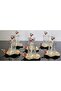 ODİN TEA SET GILDED DETAIL 18 PIECE CAST CHERRY & METAL PLATE AND CHERRY TEA SPOON LUXURY SET