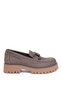 D24Ka-3175 Women's Nubuck Genuine Leather Casual Shoes Mink