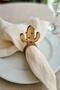 Tropical Themed Set of 6 Transparent Brown Acrylic Napkin Rings - 6