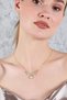 Women's Angel Wing Model Gold Color Chain Waterway Choker Necklace Model Wedding Engagement Party Prom - 7