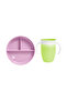 360 Degree Fixed Vacuum Feeding Plate - 6 Months+ Purple&Green Pack of 2 - 4