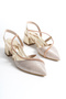 Women's 4 cm Evening Shoes and Bag Gold - 8